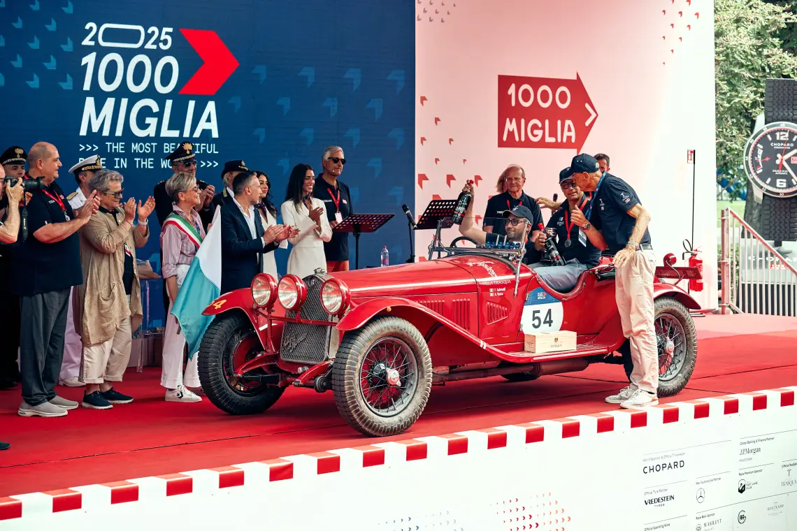 Vintage Alfa Romeos dominate the 2025 1000 Miglia with a historic 1-2-3 sweep